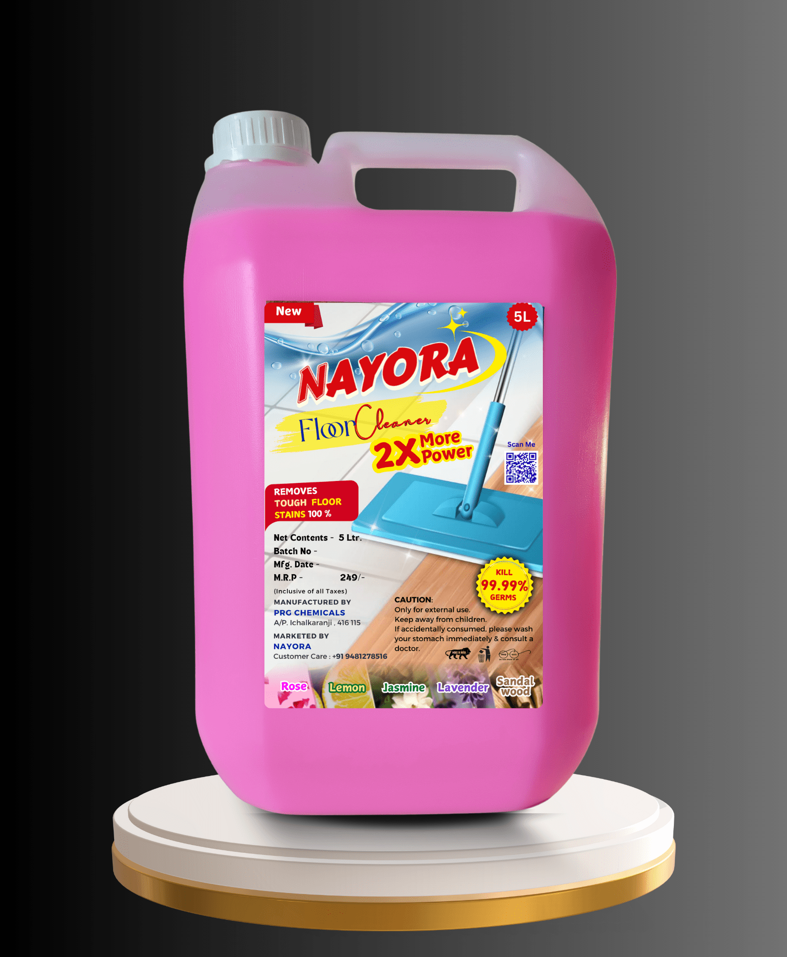 4 in 1 Home Cleaning Combo Pack | 5 Ltr Each (1 Scented Phenyl, 1 Matic Liquid, 1 Toilet Cleaner, 1 Dishwash Liquid) - Image 2