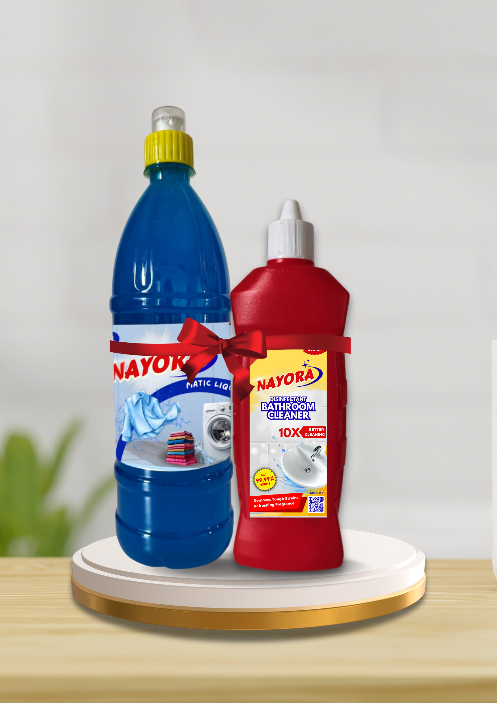 Nayora Matic Liquid - 1Ltr & Bathroom Cleaner - 500 ml Combo Pack | Tough on Stains, Gentle on Home (Pack of 2)