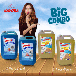 Nayora Floor Cleaner (5L x 2) + Matic Liquid (5L x 2) โ Combo Pack