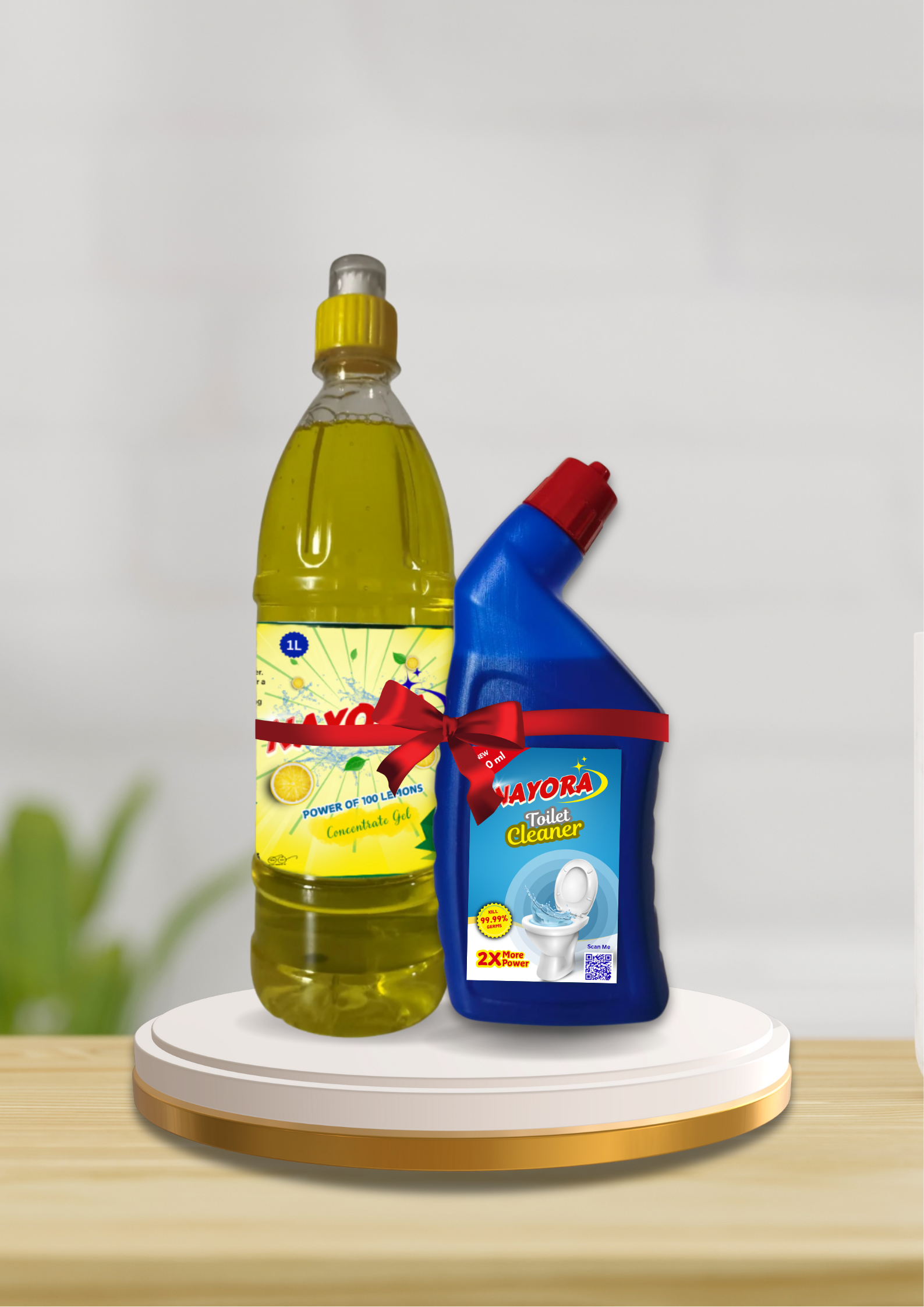 Nayora Dishwash Liquid - 1Ltr & Toilet Cleaner - 500 ml Combo Pack | Tough on Stains, Gentle on Home (Pack of 2)